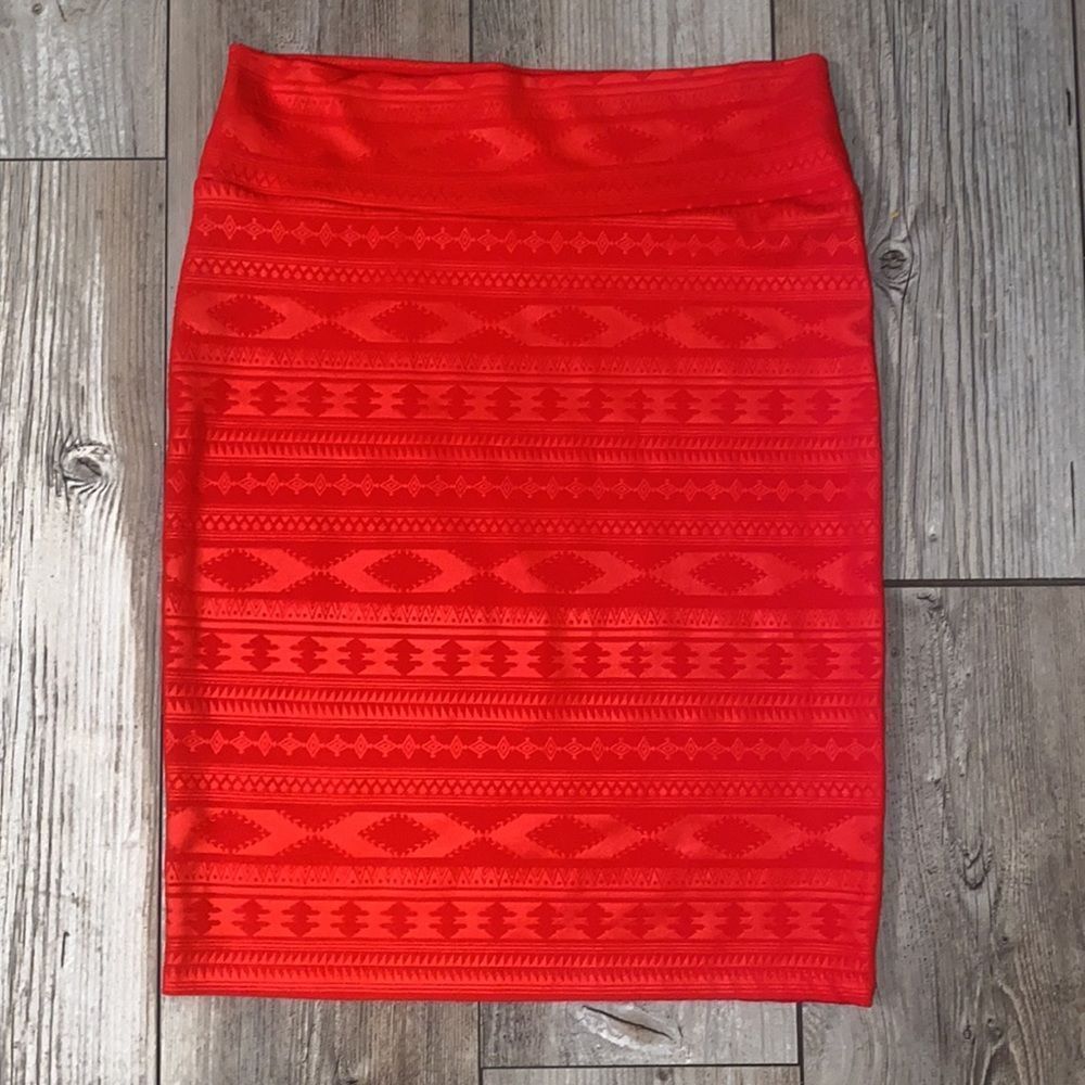 Lularoe Size Large Red Skirt